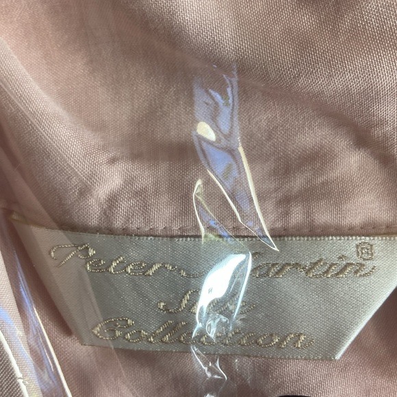 Vintage Peter Martin Button Up Silk Blouse Peach Pink Medium - Picture 8 of 8